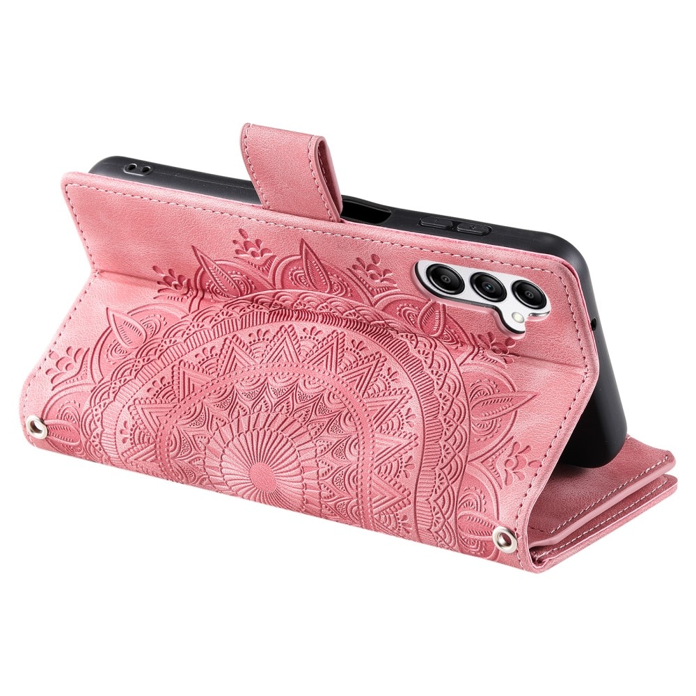 Funda Mandala tipo billetera Samsung Galaxy S24 FE, rosado