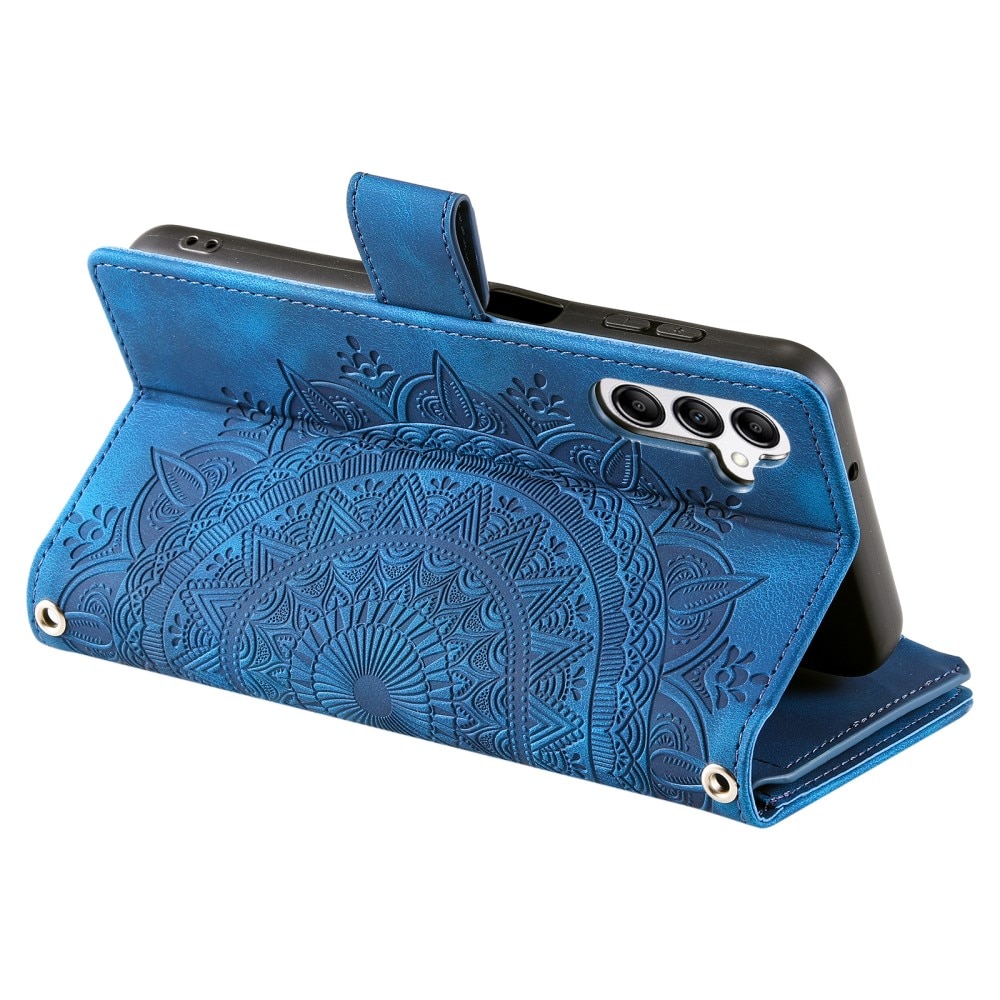 Funda Mandala tipo billetera Samsung Galaxy S24 FE, azul