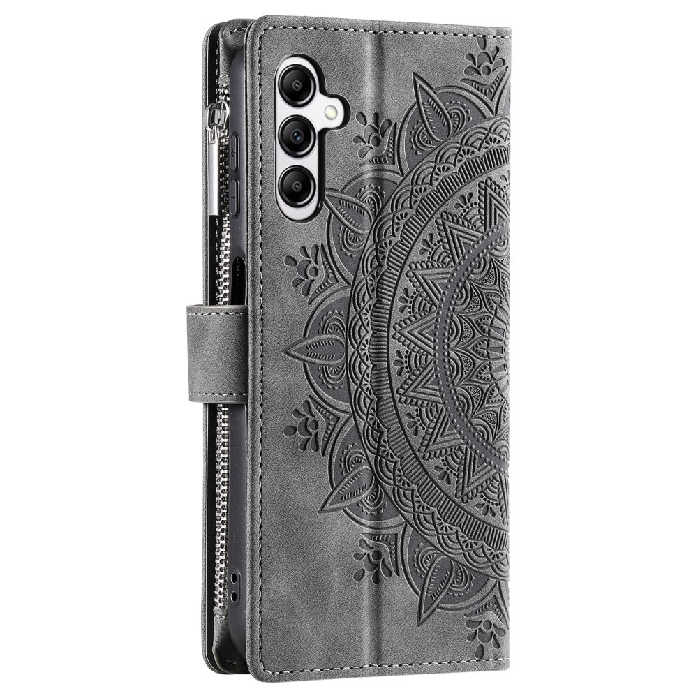 Funda Mandala tipo billetera Samsung Galaxy S24 FE, gris