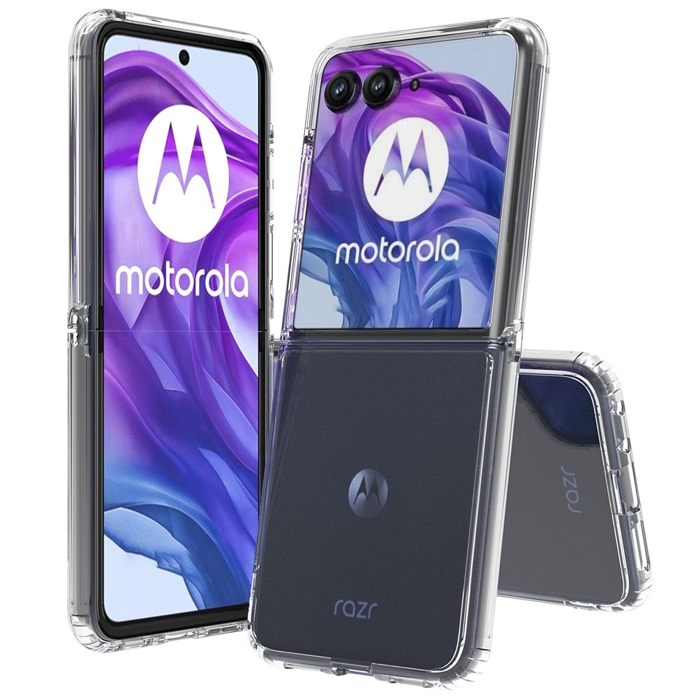 Funda híbrida para Motorola Razr 50 Ultra transparente