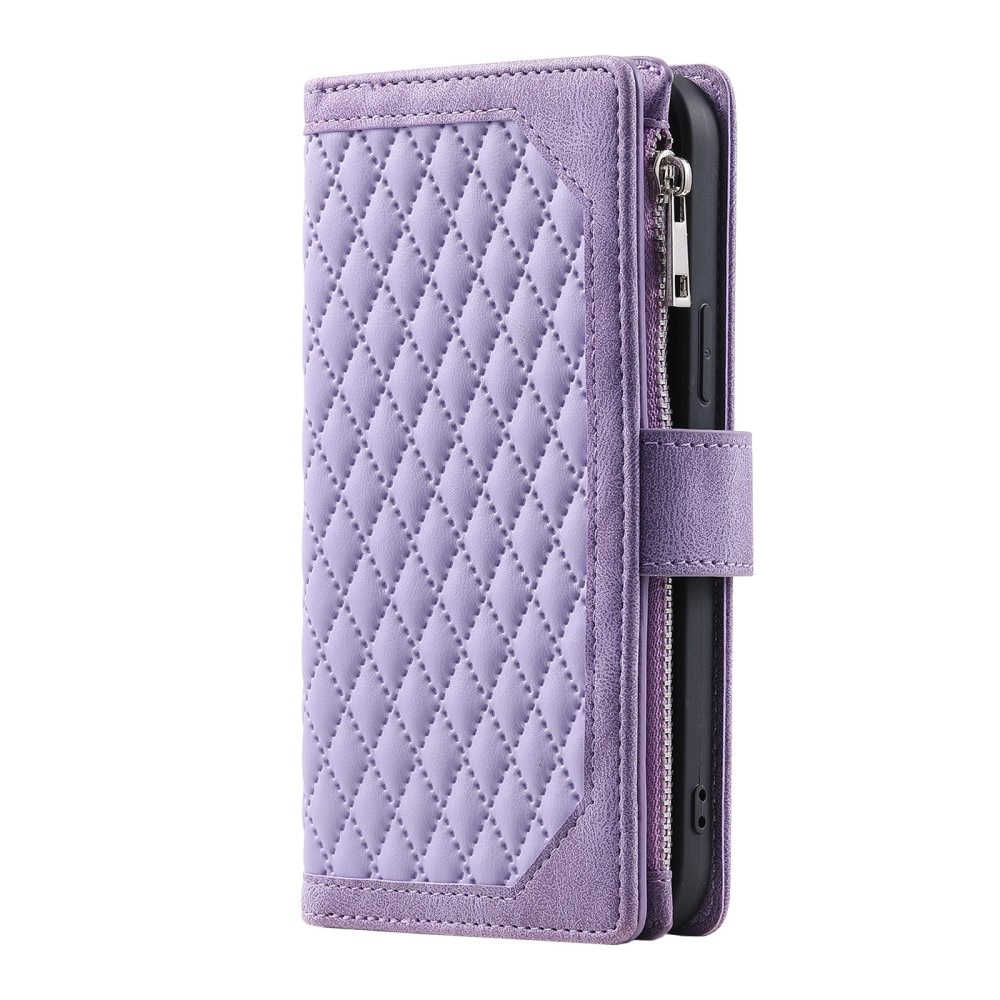 Funda acolchada tipo billetera iPhone 16 Pro Púrpura