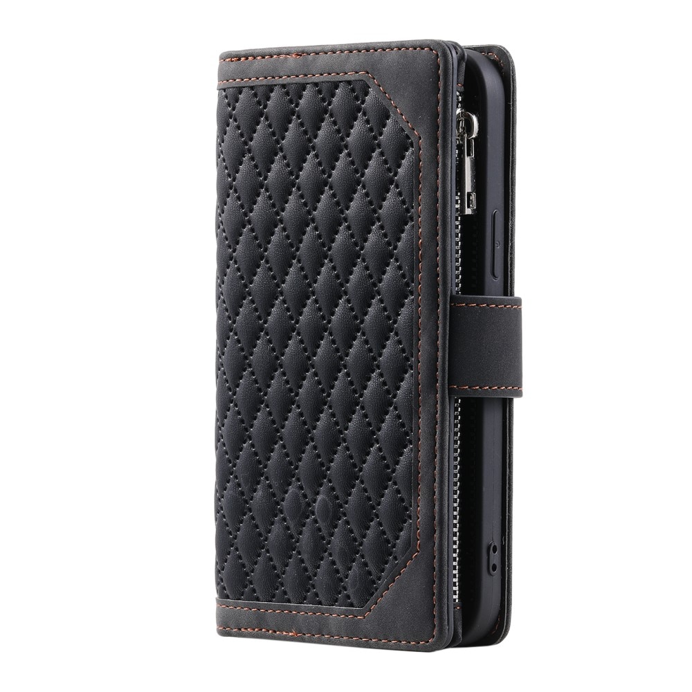 Funda acolchada tipo billetera iPhone 16 Pro Negro