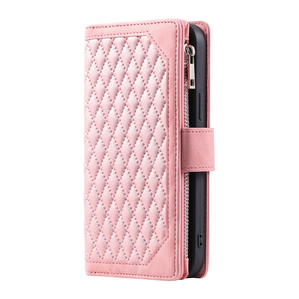 Funda acolchada tipo billetera iPhone 16 Pro Rosa