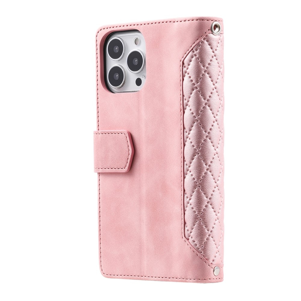 Funda acolchada tipo billetera iPhone 16 Pro Rosa