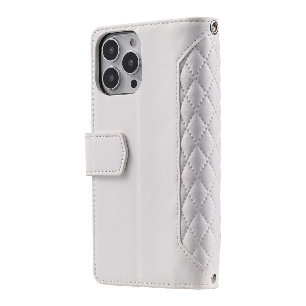 Funda acolchada tipo billetera iPhone 16 Pro Blance