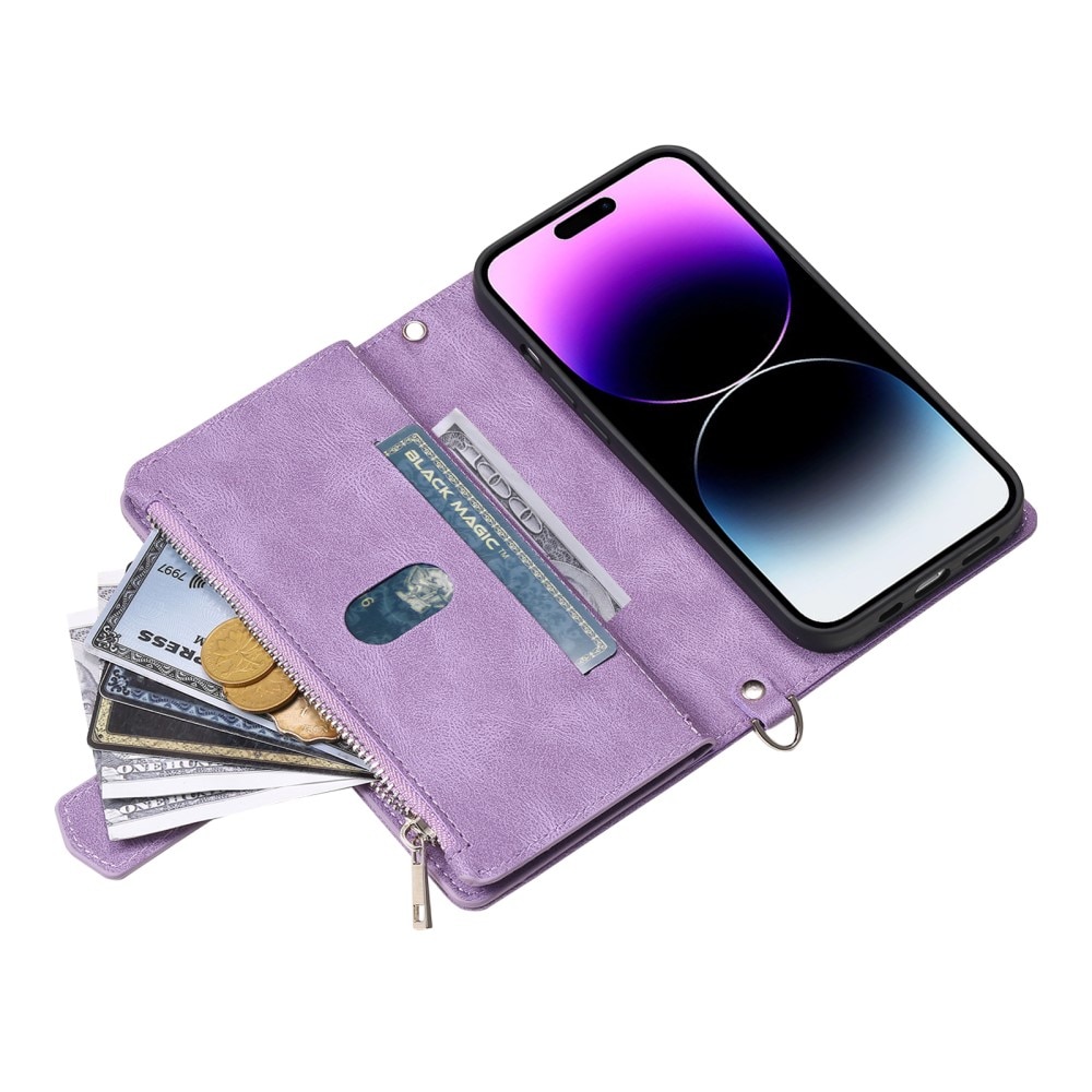 Funda acolchada tipo billetera iPhone 16 Pro Max Rosa