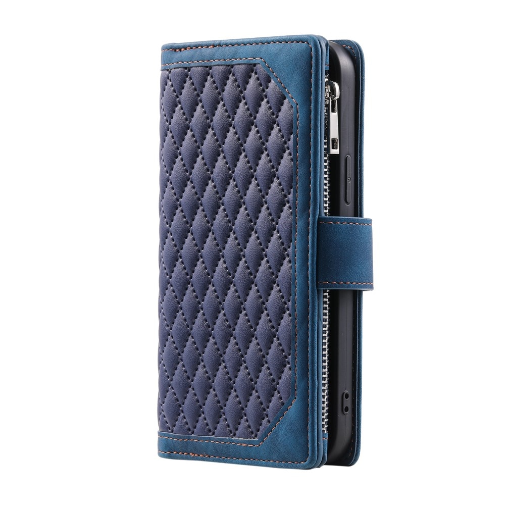 Funda acolchada tipo billetera iPhone 16 Pro Max Azul