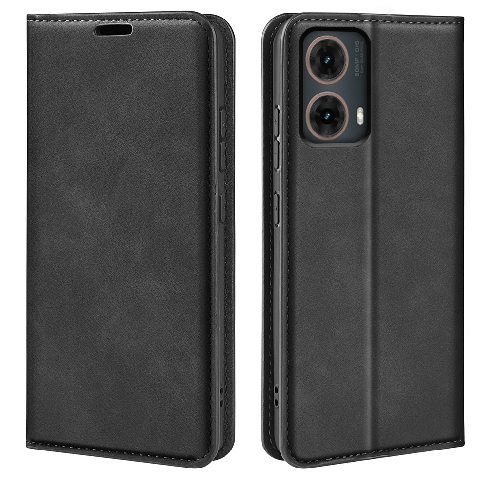 Funda delgada cartera Motorola Moto G75 negro