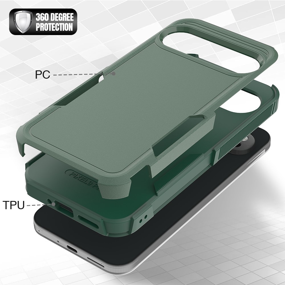 Funda híbrida Off-road Google Pixel 9 Pro XL, verde