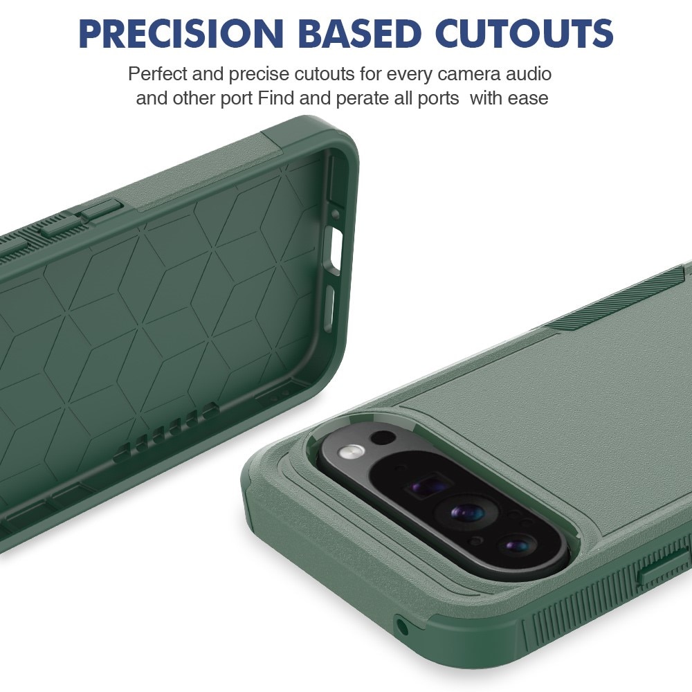 Funda híbrida Off-road Google Pixel 9 Pro XL, verde