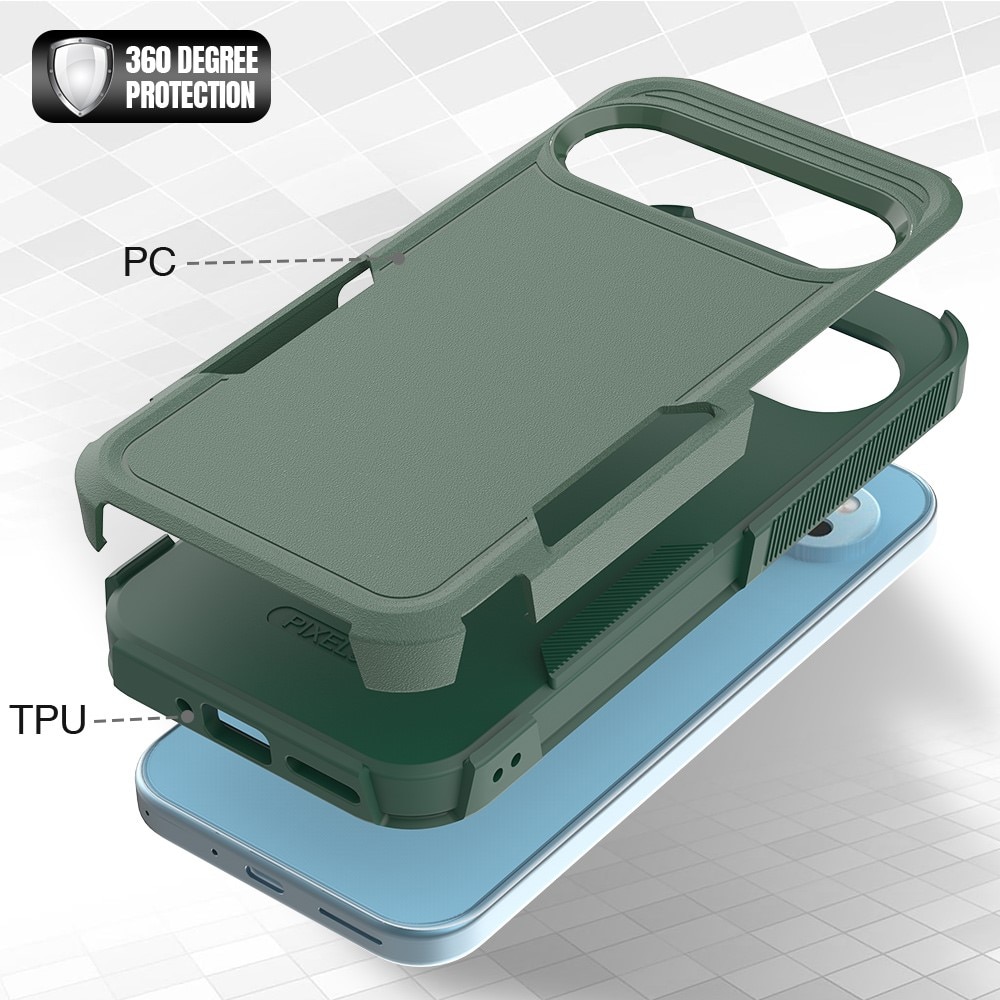 Funda híbrida Off-road Google Pixel 9 Pro, verde