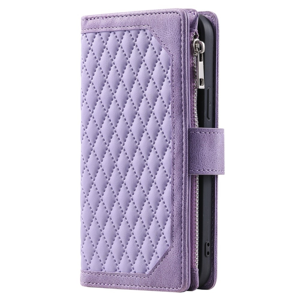 Funda acolchada tipo billetera iPhone 16 Púrpura