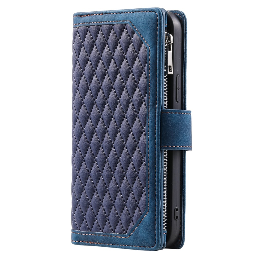 Funda acolchada tipo billetera iPhone 16 Azul