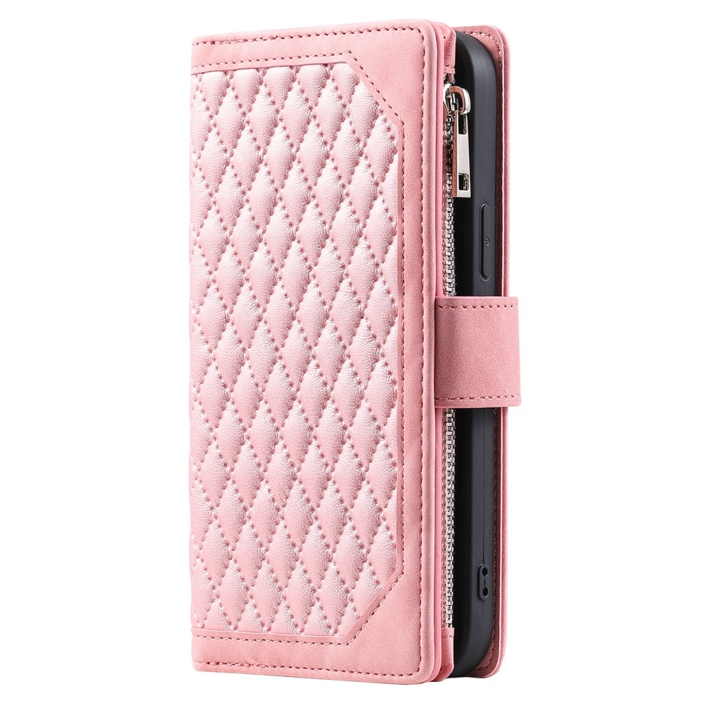 Funda acolchada tipo billetera iPhone 16 Rosa