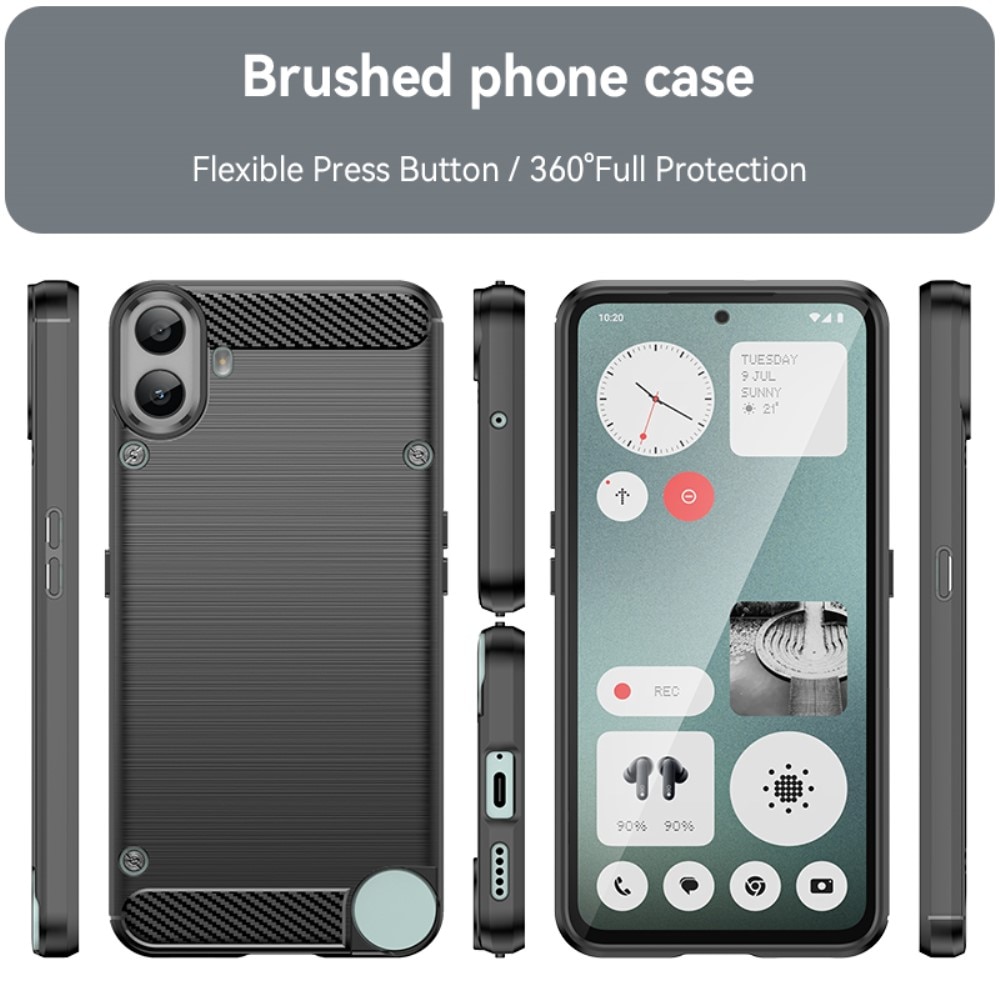 Funda TPU Brushed Nothing CMF Phone 1 Black