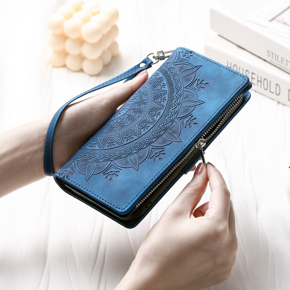 Funda Mandala tipo billetera Samsung Galaxy A16, azul