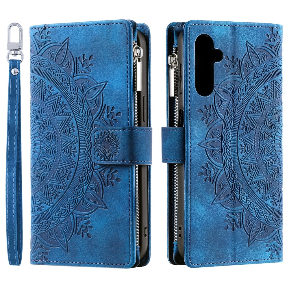 Funda Mandala tipo billetera Samsung Galaxy A16, azul