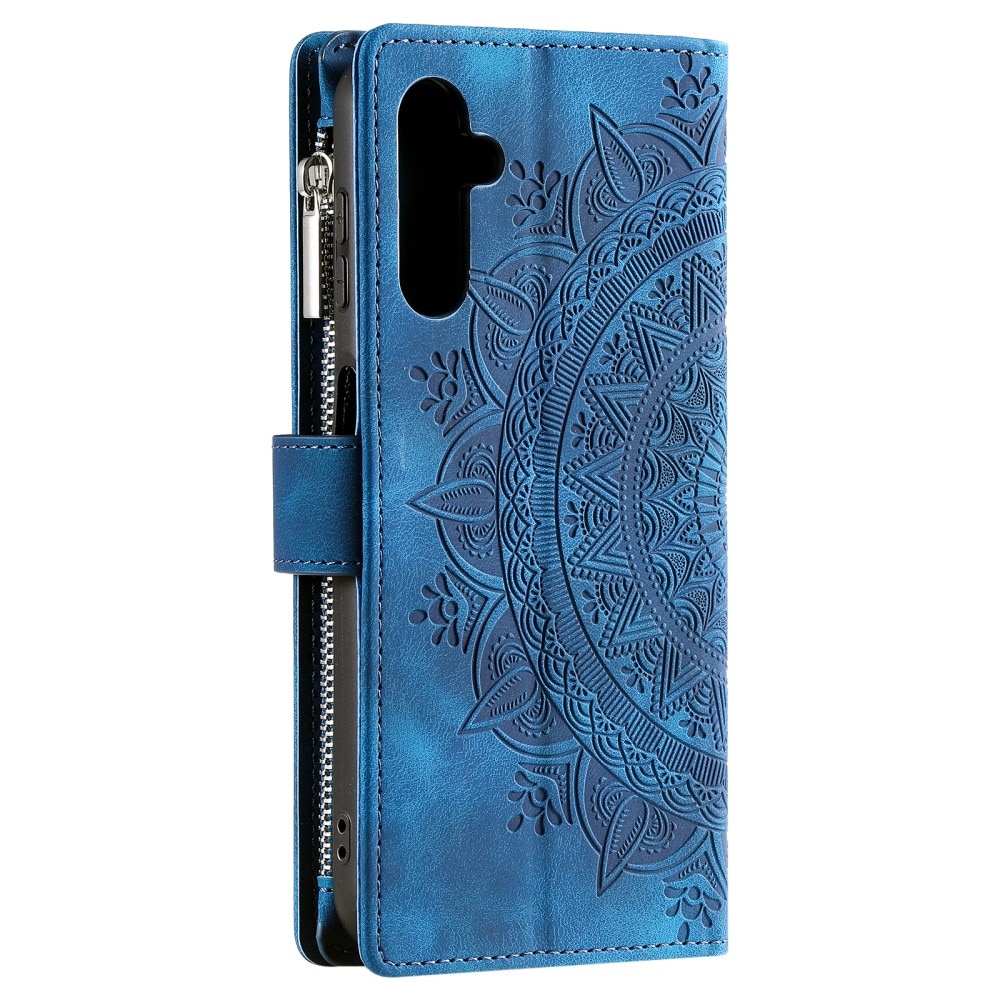 Funda Mandala tipo billetera Samsung Galaxy A16, azul