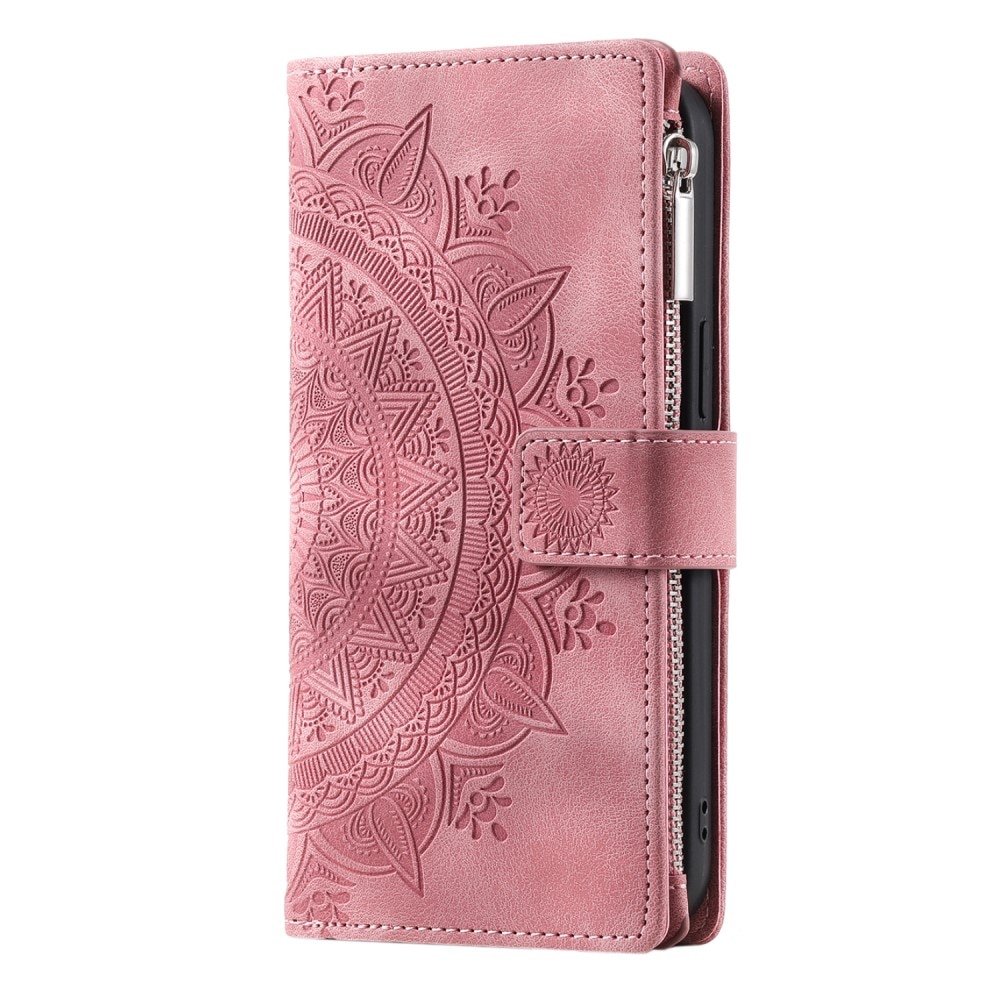 Funda Mandala tipo billetera Samsung Galaxy A16, rosado