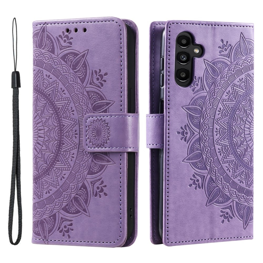 Funda de Cuero Mandala Samsung Galaxy A16 violeta