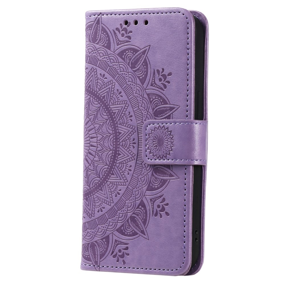 Funda de Cuero Mandala Samsung Galaxy A16 violeta