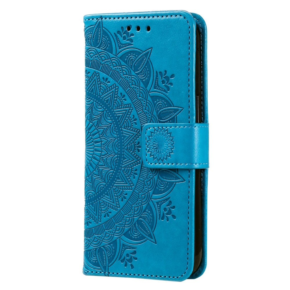 Funda de Cuero Mandala Samsung Galaxy A16 azul