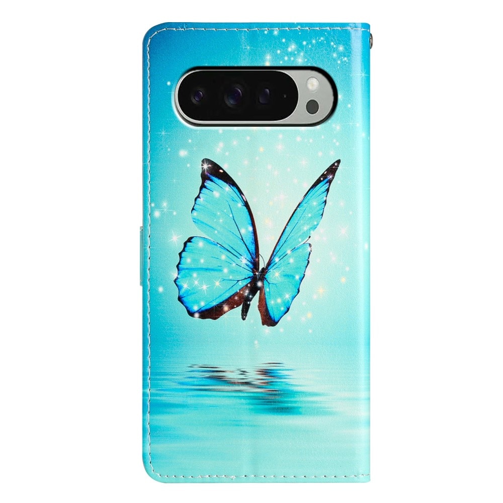 Funda cartera Google Pixel 9 mariposas azules