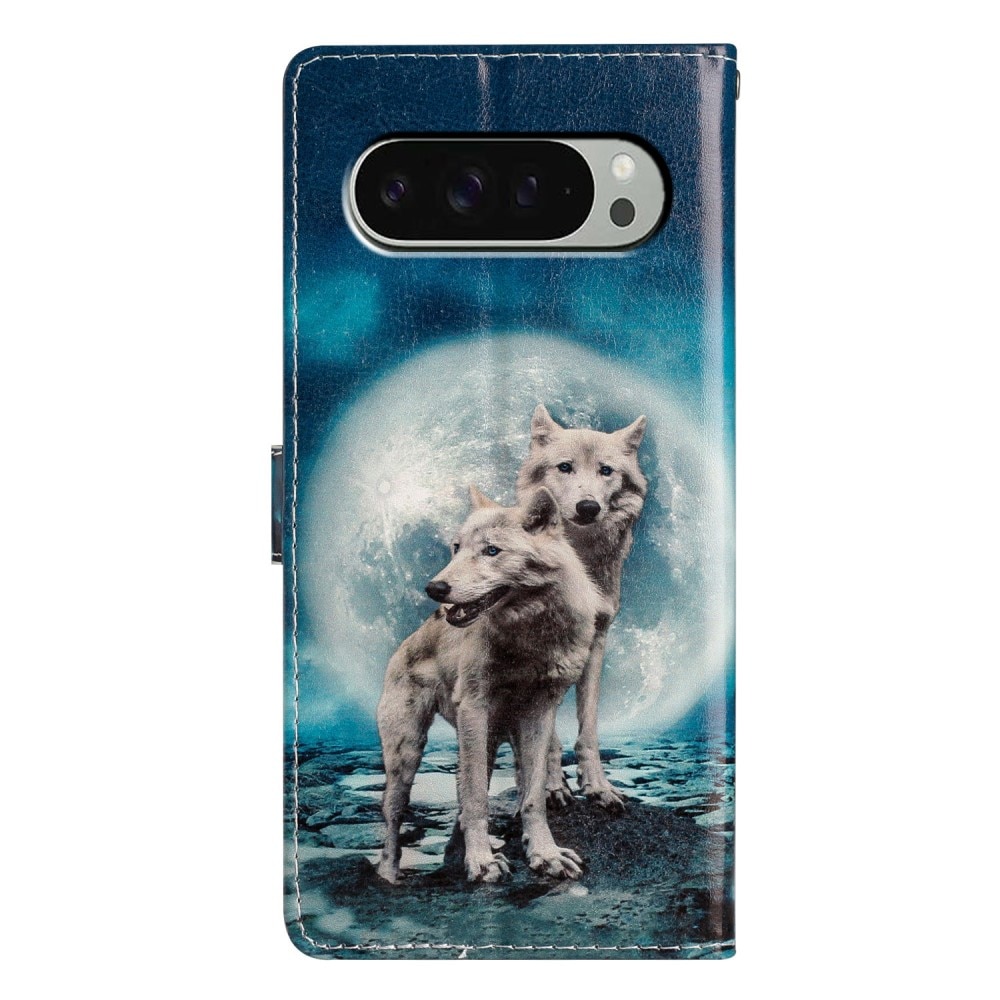 Funda cartera Google Pixel 9 Pro lobos