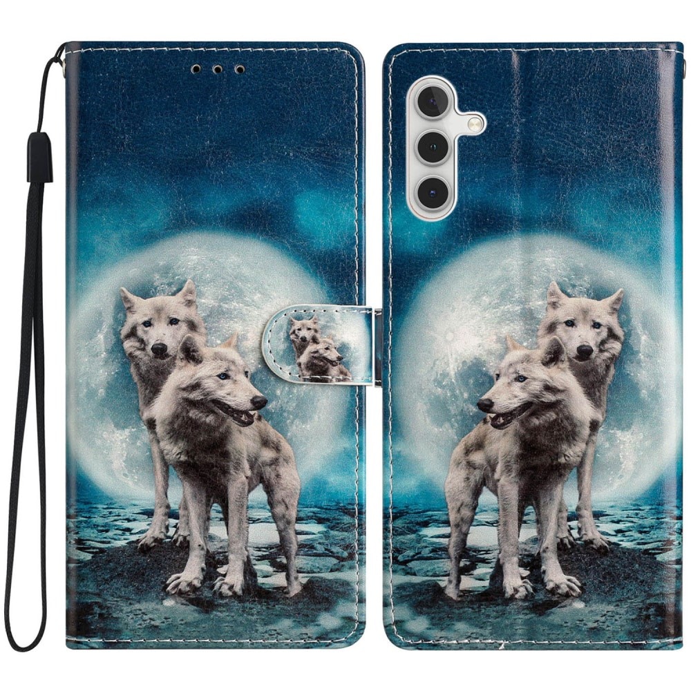 Funda cartera Samsung Galaxy A16 lobos