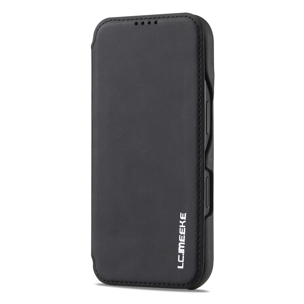 Funda delgada con solapa iPhone 16 negro