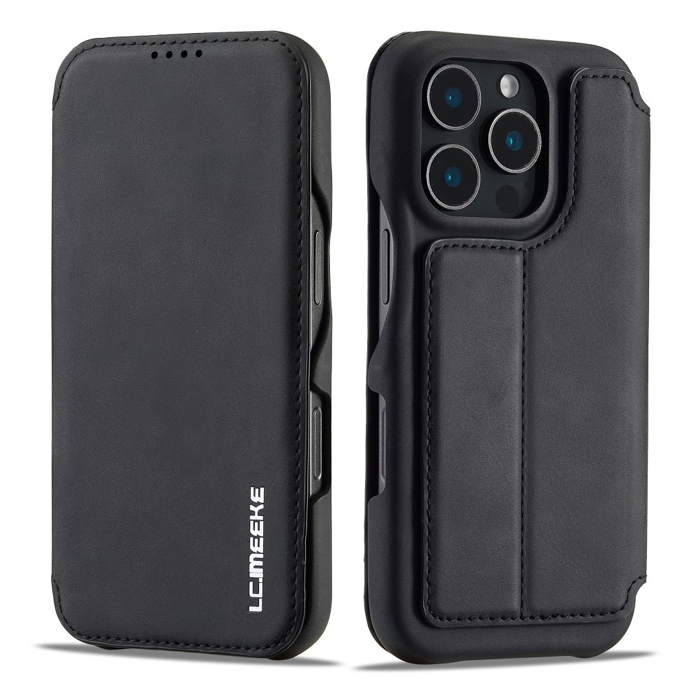 Funda delgada con solapa iPhone 16 Pro negro