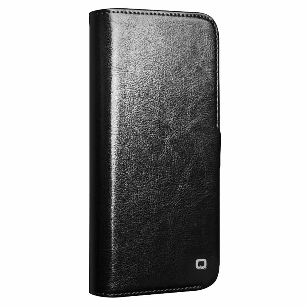 Leather Wallet Case iPhone 16 Pro Max Black