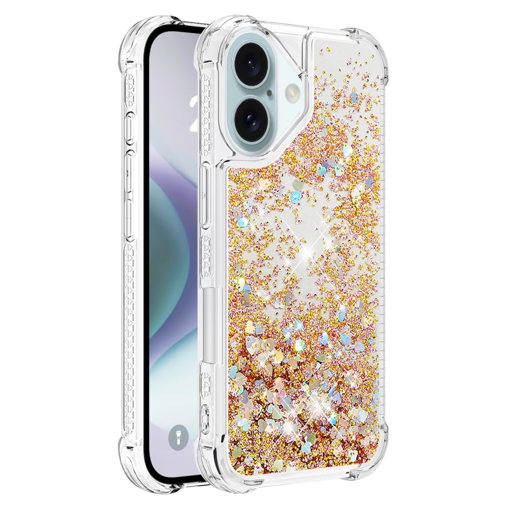 Funda Glitter Powder TPU iPhone 16 oro