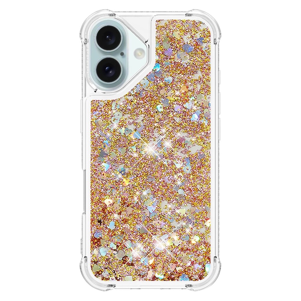 Funda Glitter Powder TPU iPhone 16 oro