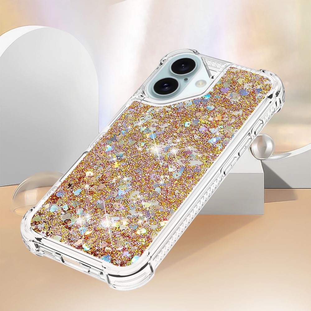 Funda Glitter Powder TPU iPhone 16 oro