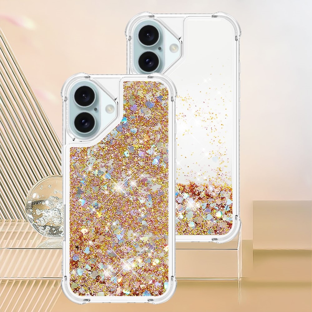 Funda Glitter Powder TPU iPhone 16 oro