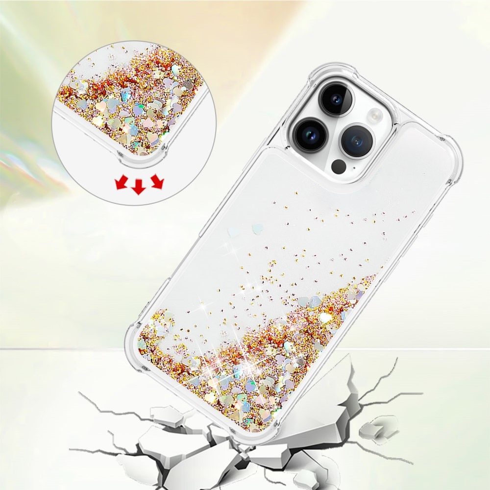 Funda Glitter Powder TPU iPhone 16 Pro oro