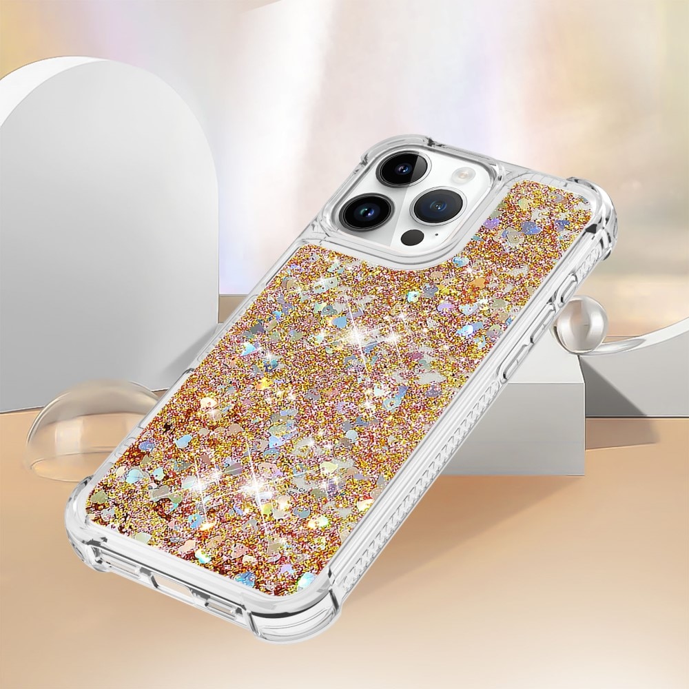 Funda Glitter Powder TPU iPhone 16 Pro oro