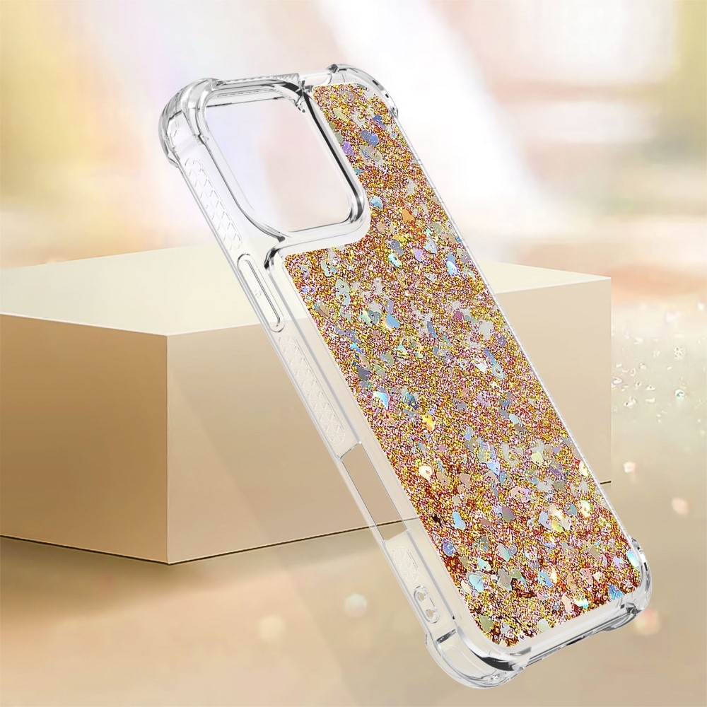 Funda Glitter Powder TPU iPhone 16 Pro oro