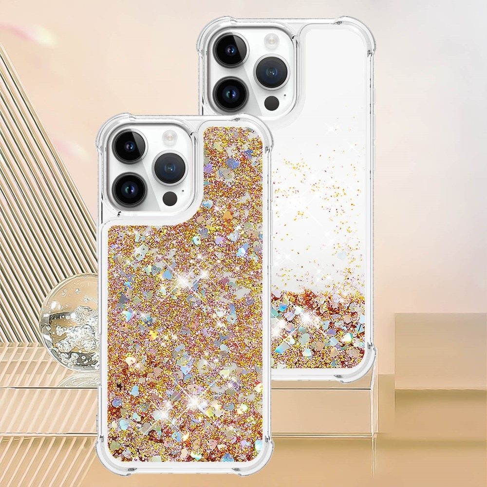 Funda Glitter Powder TPU iPhone 16 Pro oro