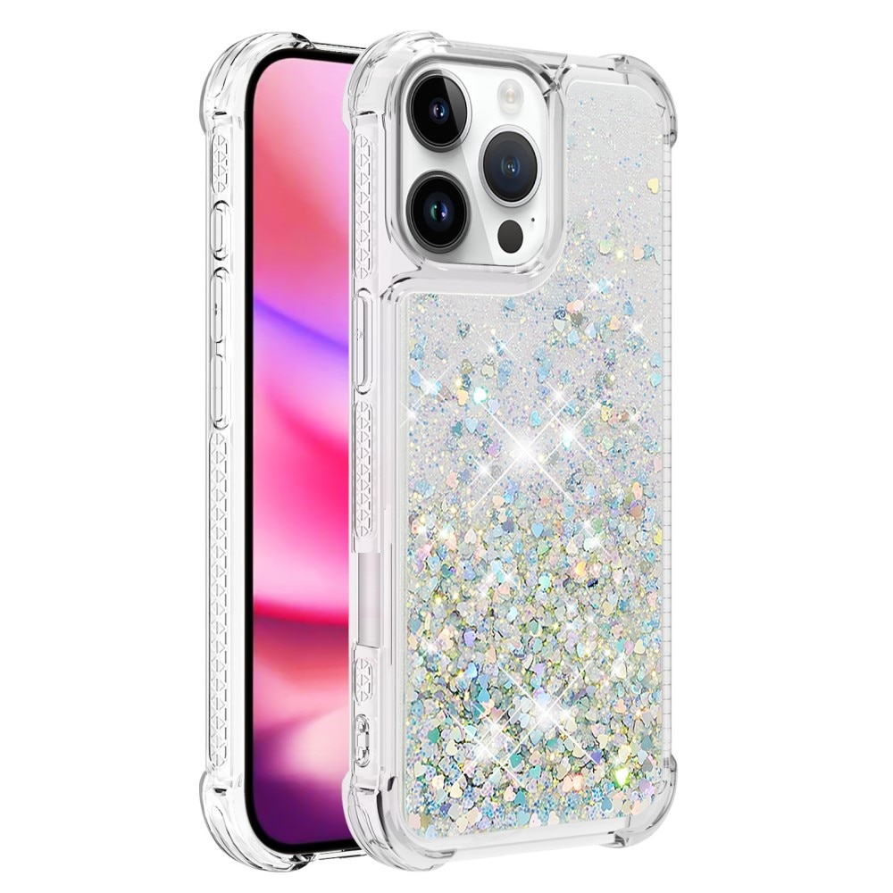 Funda Glitter Powder TPU iPhone 16 Pro plata