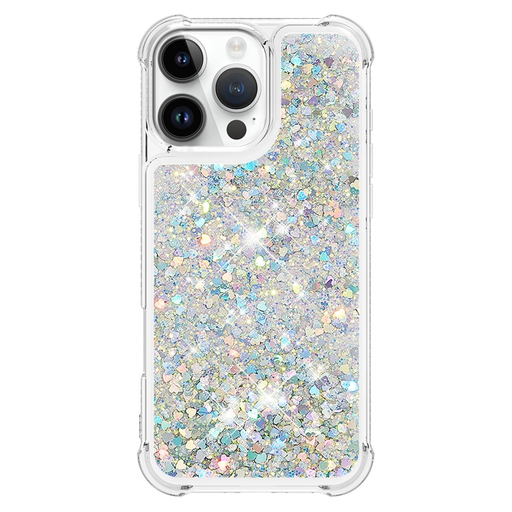 Funda Glitter Powder TPU iPhone 16 Pro plata