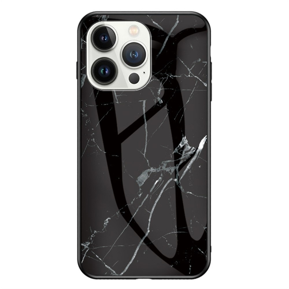 Funda vidrio templado iPhone 16 Pro mármol negro