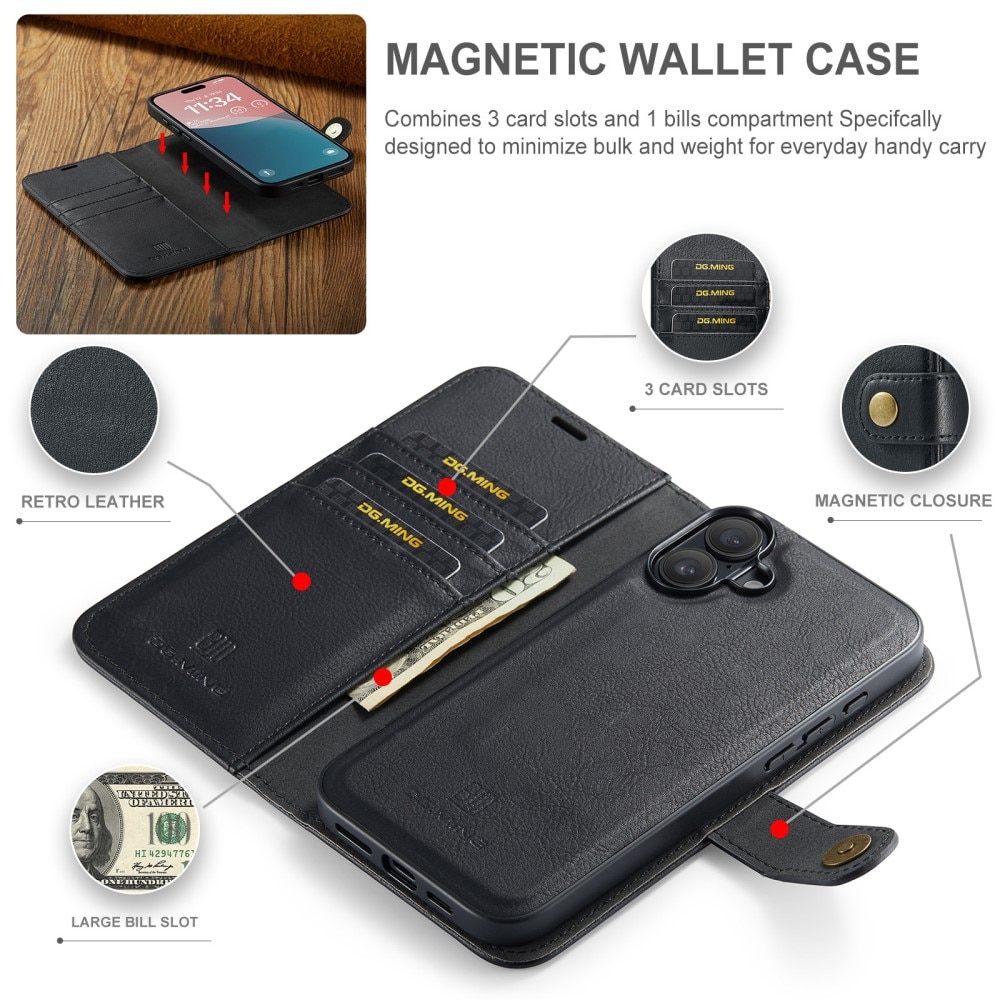 Cartera Magnet Wallet iPhone 16 Plus Black