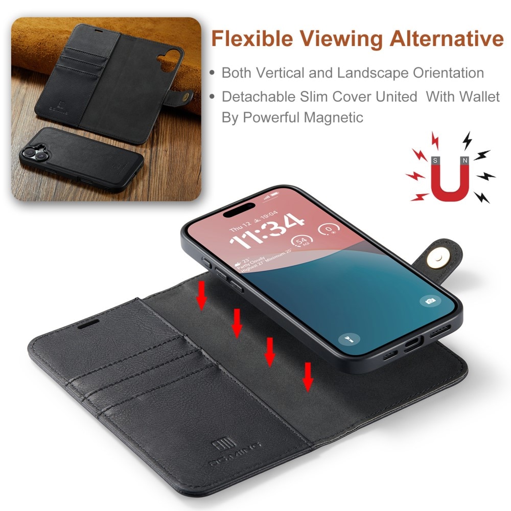 Cartera Magnet Wallet iPhone 16 Plus Black