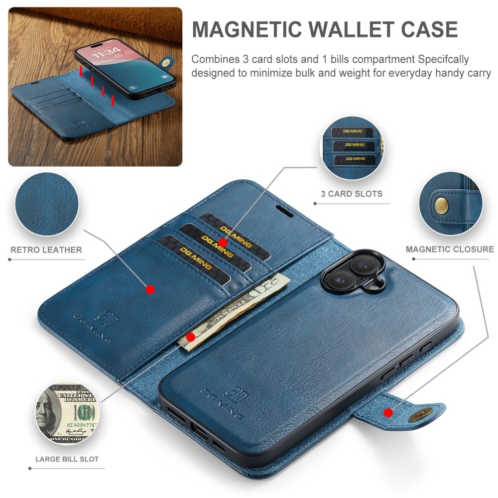 Cartera Magnet Wallet iPhone 16 Plus Blue