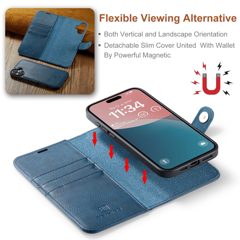 Cartera Magnet Wallet iPhone 16 Plus Blue