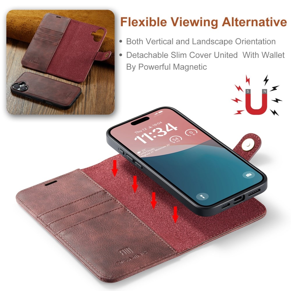 Cartera Magnet Wallet iPhone 16 Red