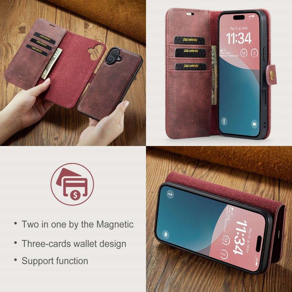 Cartera Magnet Wallet iPhone 16 Red