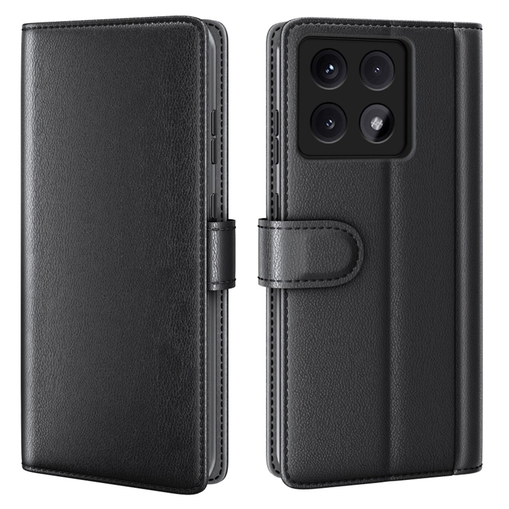 Funda de cuero genuino Xiaomi 14T, negro